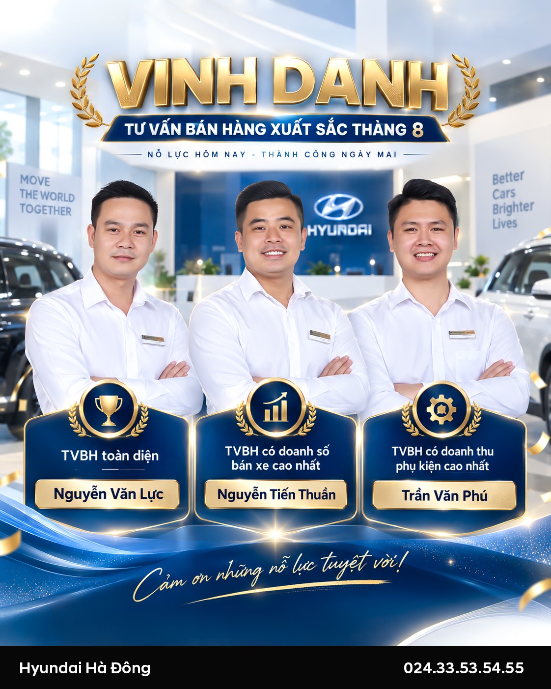VINH DANH TƯ VẤN B&Aacute;N H&Agrave;NG XUẤT SẮC TH&Aacute;NG 8
